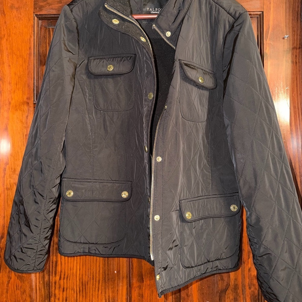 Talbots Women's Black Quilted Field Jacket - Picture 4 of 7